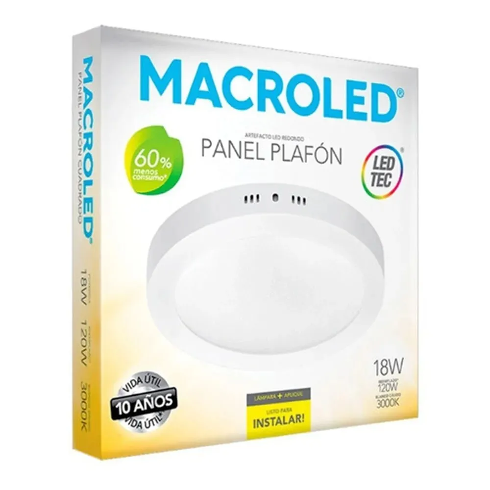 Panel LED redondo de aplicar Macroled