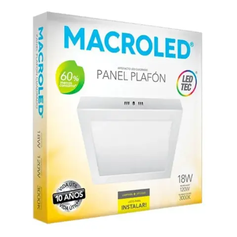 Panel LED cuadrado de aplicar Macroled